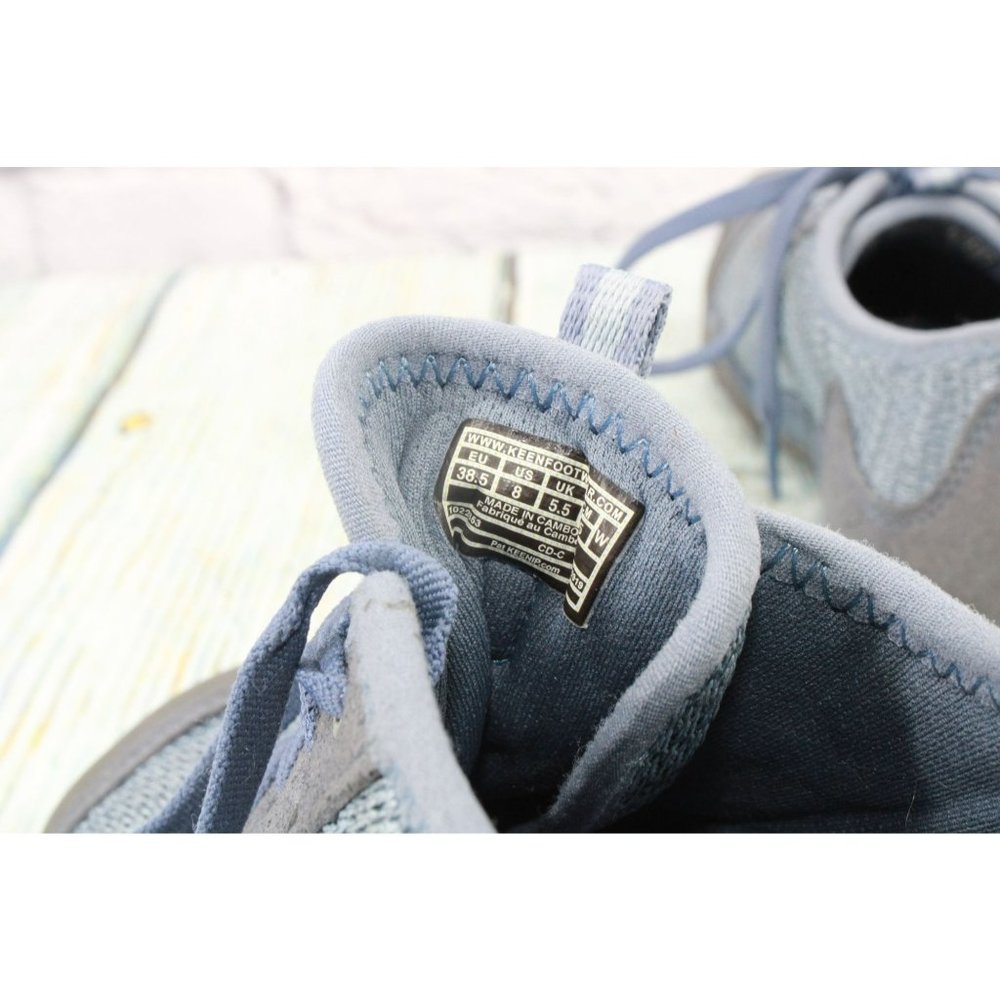 Keen Hush Knit Blue Mesh Lace Up Low Top Casual Sneakers Shoes Size 8 - Picture 8 of 9